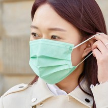 색깔있는 국산 덴탈 마스크 개별포장 컬러마스크 중형 대형 분홍 보라색 베이지색 그레이 빨간색 블랙 화이트 버건디 노란색 네이비 마스크 30장 10가지컬러, 1박스(30매)