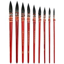 다람쥐 털 수채화 물감 페인트 브러시 고대 라임 페인팅 브러시 아트 공급, L