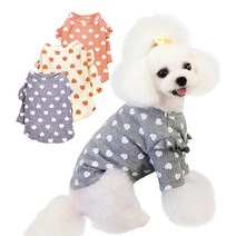 PetGround 개 옷 봄 여름 하트 프릴 셔츠 귀여운 셔츠 애완 동물 옷 개 여름 옷 고양이 작은 개 옷 개 옷 치와와 장난감 푸들 도그웨어 (M 회색)