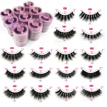 fizz 라이너붓펜 Maquiagem 3D 인조 밍크 속눈썹 메이크업 솜털 두꺼운 대량 천연 5 쌍 10 30 50 100 도매, [05] 50 Pairs