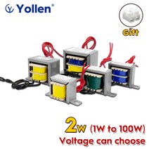 EI 2W 전원 변압기 2VA 오디오 전압 110V ~ 9V/12V/18V/24VAC 듀얼 12V-0-12V/18V-0-18V/24V-0-24VAC 절연, 110V Single Output ＋ AC24V
