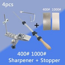 칼갈이 가위갈이 주방용 고정 각도 전문 칼갈이 숫돌 벌집 다이아몬드 돌 양면 날카로운 칼날, Recommend B+Sharpeners Set