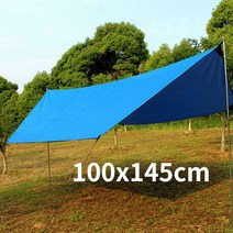 스카이어닝 사이드 월 이동식 농막뜨거운 100*145CM 블루 방수 캠핑 텐트 타프 야외 천막 그늘 태양 비 쉼, 01 Blue