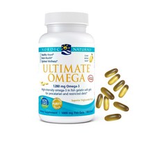 노르딕 내추럴스 얼티메이트 피쉬오일 오메가3 1280mg EPA DHA 흡수편한 비리지않은 토코페럴 소프트젤 180정 1통 2통 3통, 2개