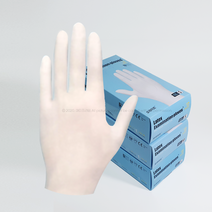 오라이트 라텍스장갑 100매 (S M L) 식품용 화이트, 중(M)