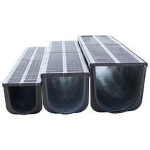 U자형배수로커버 벤치플륨관 PE수로관 배수로덮개, 250x250x1000x30mm(덮개 포함)