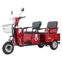 세발오토바이 어르신 다인승 바이크, 48V, 레드 22a