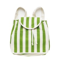 바쿠백 드로스트링 캔버스 백팩Green Awning Stripe