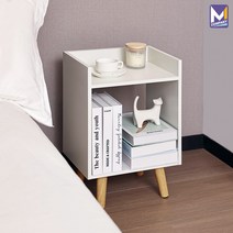 MCOMPANY 미니 협탁 침대 옆 서랍장 소형 보조 간이 침실 거실 쇼파 사이드 테이블 원목 틈새 2단 이동식 빈티지 북유럽 선반 엔틱 모던 거실장 인테리어 수납장 32*24