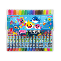 종이나라 핑크퐁 상어가족 나라싸인펜 16색, 혼합 색상, 5개