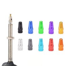 JABEZOC1067 자전거 알루미늄 프레스타 밸브캡 튜브캡 마개, 실버(1067-6)