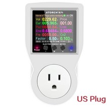 디지털 전력계 와이파이/블루투스 220V AC 전력계 전기 소비 에너지 미터 전력 와트, Bluetooth, US Plug, Bluetooth+US Plug