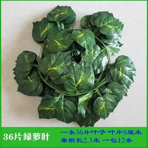인조 스킨답서스 리얼 포도잎 그린 라바 등나무 가지 꽃 라탄 실내 음식점 지붕 천장선반 장식 파이프라인 1708795035, 36 편 그린 뤄예 (12 스틱 )대