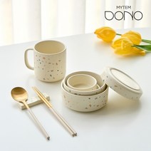 마이템 도노 테라조 도자기 세트 7p, 크림 바닐라, 크림 바닐라