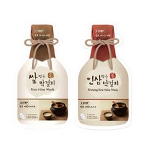 다나한 인삼/쌀 빚은 막걸리 발효 시트 마스크 x 10매, 쌀 빚은 막걸리 발효 시트 마스크