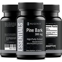 Nugenix 에센셜 소나무 껍질 추출물 - 300mg 95％ 프로안토시아니딘 - 항산화 및 항염증 혈류 증가 지원.