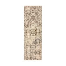 SUPERIOR Area Rug Runner - 거실 주방 출입구 복도 및 침실 오리엔탈 다마스크 디자인 코빈 컬렉션 2.6X8 러너 - 베이지색에 적합한 미끄럼 방지, 2 39 7 quot x 8 39, 베이지