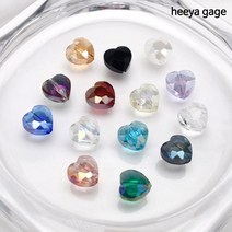하트 론델 비즈 10mm, 2.크라스탈AB(5개)