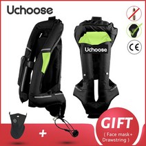 UCHOOSE-오토바이 구명 조끼 에어백 반사 안전 모토크로스 레이싱 라이딩 시스템 CE 보호대, 08 D-Black, 1개