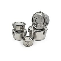 국산 올스텐 반찬통 밀폐 용기 원형 고리 찬통 B급, B급 5호(180mmX92mm)