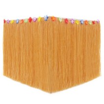 하와이 파티 열대 테이블 스커트 DIY 잔디 웨딩 생일 여름 루아 비치 식탁보 정원 장식 용품, Yellow|100x75cm, 01 Yellow