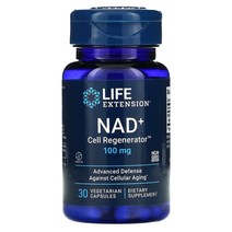 라이프 익스텐션 NAD+ Cell Regenerator NIAGEN Nicotinamide Riboside 100 mg 30 식물성 캡슐