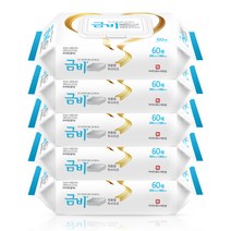 금비 캡형 대형물티슈 (20X30cm 60X5팩) 일반 5팩 물티슈, 5팩