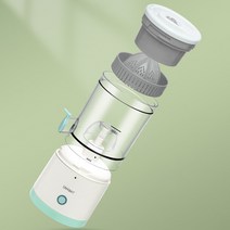 새로운 과일 믹서기 충전식 주스 컵 전기 오렌지 즙기계 휴대용 원주기 무선 소형 쥬서기, 연한 초록색