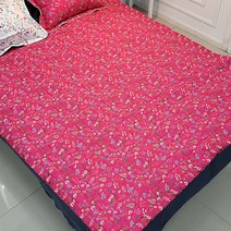 5myshop_그린 광목패드(Q S) 침대 이불 스프레드 침실 면 퀼팅 용_5myshop, 레드