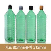 (페트병)1.5L 사각 그린 고로쇠 28파이 (A)(계량더블캡), 투명, 1개