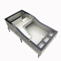 거북이 청거북 파충류 어항사육장 배수 페닌슐라쿠터, 1.22x0.6 베이지색