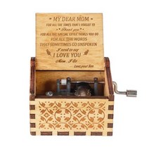 오르골무드등 손으로 조각한 핸드 크랭크 뮤직 박스 타이타닉 마음은 발렌타인 데이 선물 생일, MY DEAR MOM