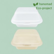 펄프 햄버거용기 케익용기 디저트용기 B003, 크라프트, 크라프트50개, 1개입