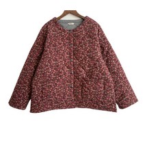 플라워 퀼트 누빔 패딩 재킷 코튼 패딩 겨울 점퍼 캐주얼 여성 아우터