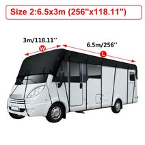 그라운드시트 방수포 텐트시트 210D 방수 모터 홈 지붕 커버 5/6.5/7.5/8.5*3M RV 캐러밴 타포린 보호 차, 02 6.5x3m