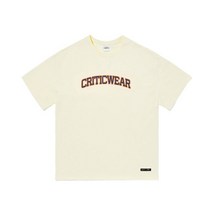 [정품/이벤트] 크리틱 CRITIC 대학 로고 반팔 티셔츠 크림