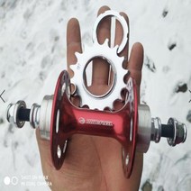 자전거허브 유명 브랜드 CNC 알루미늄 고정 기어 bmx 허브 4 밀폐 베어링 32 자전거, Red  rear only