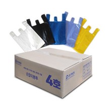 손잡이봉투 4호(특대) 2000장 27(38)x45cm (흰색/검정/청색/청유백/노랑), 검정색