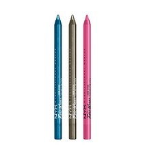 NYX 닉스 에픽 웨어 아이라이너 스틱 펜슬 마젠타 쇼크, Pack Of 3 (Turquoise Storm/ Al