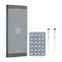 밸류엠 슬림 메탈 PD 고속 무선 보조배터리 10000mAh + CtoC 케이블 + 흡착패드, 다크그레이 3개, BND-PM10PQ10W