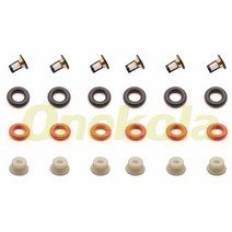 혼다 호환 시빅 용 연료 인젝터 수리 키트 Orings 필터 2010 16450-RC0-M01, 02 6 piece set