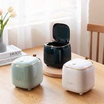 홈바내쓰 책상 화장대 사무실 탁상 테이블 쓰레기통 분리 라이프 원터치 미니휴지통 1.5L, 민트