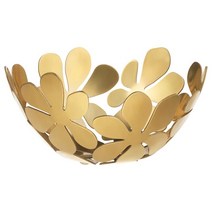 이케아 스톡홀름 부드러운 다리받침 보관용기 골드 20x10cm 스테인리스