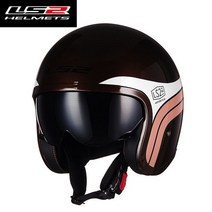 LS2 아라이램5 RX7X 레트로버 AGV 오픈페이스 덱스톤500TX SOL 할리 비틀 SST헬멧 라이딩 오토바이용품매장 전기오토바이, 골드 브라운과 화이트 하모니