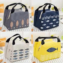 지퍼형 물고기 쿨러백 보냉백 미니 직장인 도시락가방 쿨링백 피크닉 보온보냉 가방 런치백, 04.다크그린