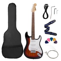 ST 일렉트릭 기타 39 인치 6 현 21 프렛 Basswood 바디 Guitarra With Speaker 부품 및 액세서리, 10 Guitar Set 3_01 39 인치