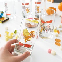 모애 레트로감성 홈카페 디자인 톰과제리 유리컵, 타입A