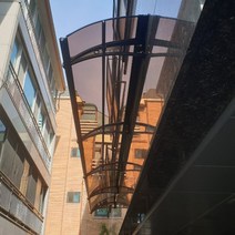 캐노픽스 350x1300 창문 처마 현관 비가림막 어닝 캐노피 설치 전문시공점, 투명, 블랙, 블랙(분체도장)