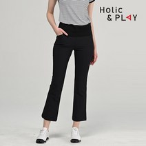 홀릭앤플레이 홀릭앤플레이 여성 세미 부츠컷 골프바지 HC2WPT009BK