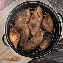 군고구마솥 옥수수 요술냄비 직화 군밤 구이 팬 원형, 28CM 에나멜 커버(3-4인용)